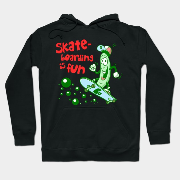 Skateboarding is fun Hoodie by cartoonalarm